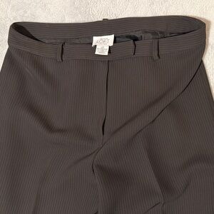 Ann Taylor Loft Brown Pin-Striped Dress Pants